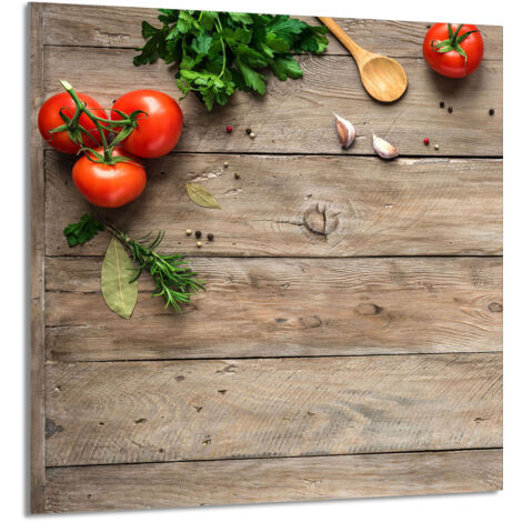 PANNEAU DE VERRE POUR CUISINE 60x65 Bois (1/5)