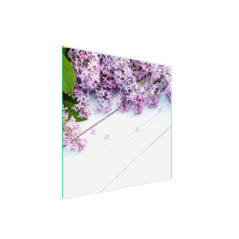 PLAQUE DE PROTECTION EN VERRE POUR POÊLE 50x52 LILAS (1/5)
