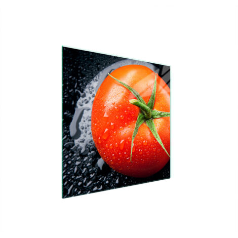 PLAQUE DE PROTECTION EN VERRE POUR POÊLE 50x52 TOMATE (1/5)