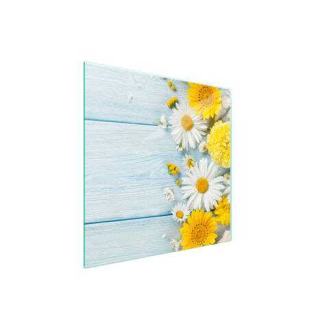 PLAQUE DE PROTECTION EN VERRE POUR POÊLE 50x52 CAMOMILLE (1/5)