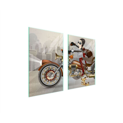 PLAQUE DE PROTECTION EN VERRE POUR CUISINE 65x52 MOTO (1/5)