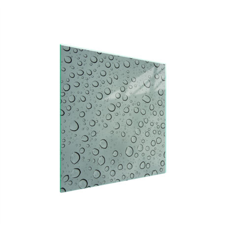 PLAQUE DE PROTECTION EN VERRE POUR POÊLE 50x52 GOUTTES