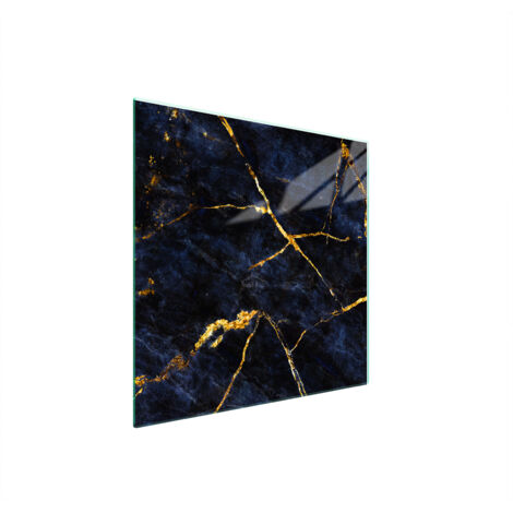 PLAQUE DE PROTECTION EN VERRE POUR POÊLE 50x52 MARBRE (1/5)