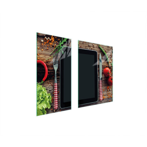 PLAQUE DE PROTECTION EN VERRE 75x52 CUISINE (1/5)