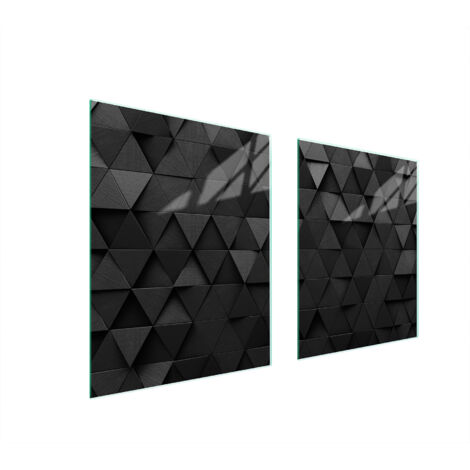 PLAQUE DE PROTECTION EN VERRE POUR POÊLE 85x52 NOIRE (1/5)