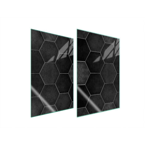 PLAQUE DE PROTECTION EN VERRE POUR CARRELAGE DE CUISINE 2x35x52 (1/5)