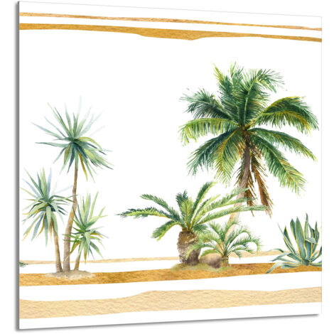 PANNEAU DE VERRE POUR CUISINE 60x65 Palmiers (1/5)