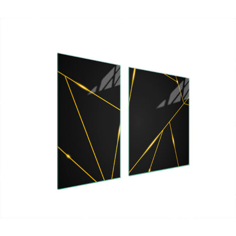 ASSIETTE EN VERRE et PLANCHE À DÉCOUPER 100x52 NOIRE