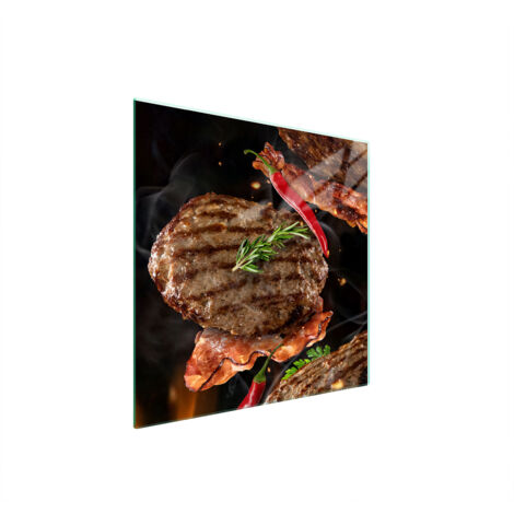 PLAQUE DE PROTECTION EN VERRE POUR POÊLE 50x52 GRILL (1/5)