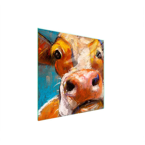 PLAQUE DE PROTECTION EN VERRE POUR POÊLE 50x52 VACHE (1/5)