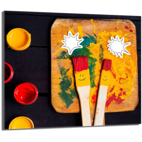 Plaque de protection en verre pour poêle 60x52 Smile (1/5)