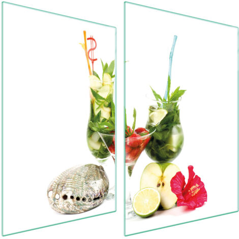 PLAQUE DE PROTECTION EN VERRE POUR CUISINE 2x35x52 FRUITS