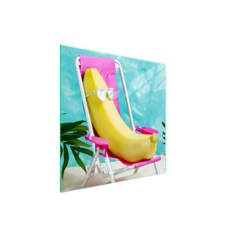 PLAQUE DE PROTECTION EN VERRE POUR POÊLE 50x52 BANANE (1/5)