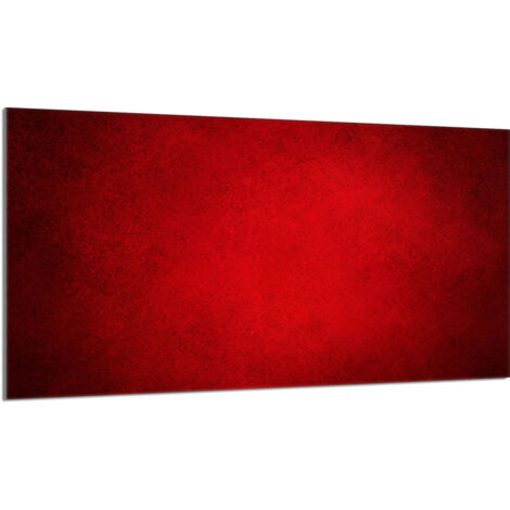 Plaque de protection en verre pour poêle 90x52 Rouge