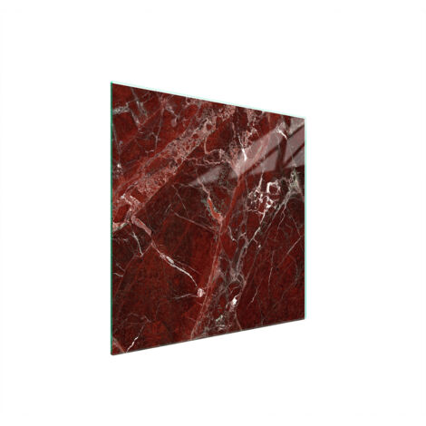 PLAQUE DE PROTECTION EN VERRE POUR POÊLE 50x52 MARBRE (1/5)