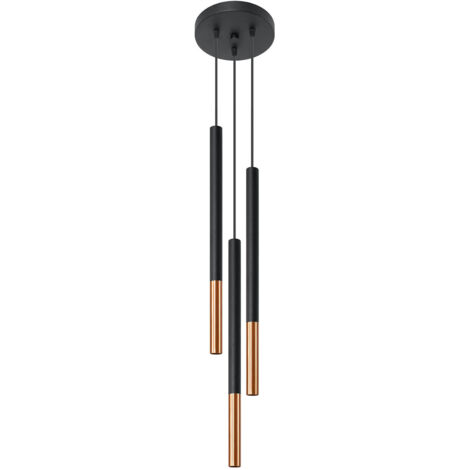 LAMPE SUSPENDUE MOSAÏQUE 3 G9 NOIRE SOLLUX SL.0890 (1/5)
