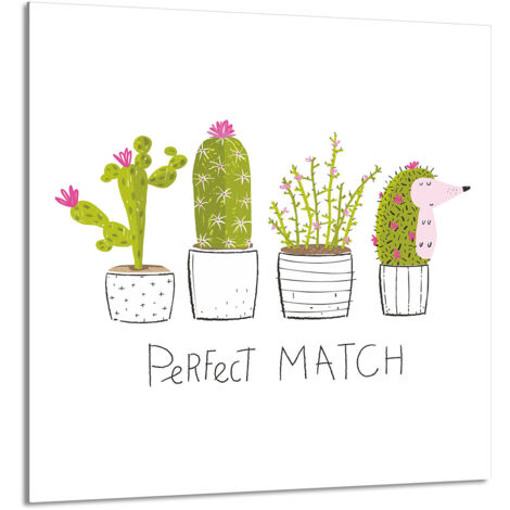 PANNEAU DE VERRE POUR CUISINE 60x65 Cactus (1/5)