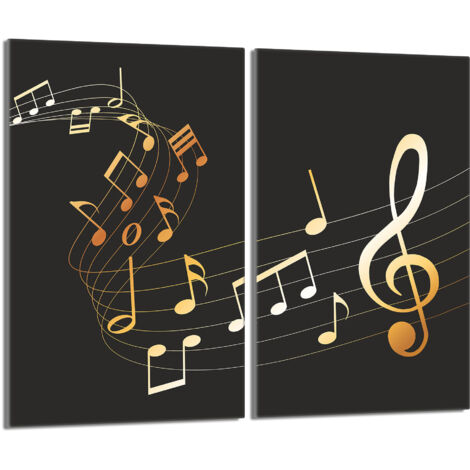 Plaque de protection en verre pour le poêle 2x30x52 Musique (1/5)