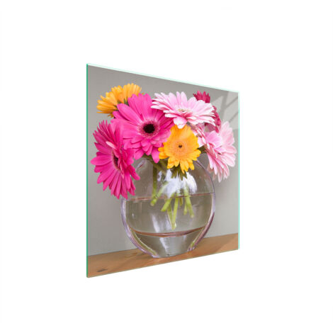 PLAQUE DE PROTECTION EN VERRE POUR POÊLE 50x52 FLEURS (1/5)