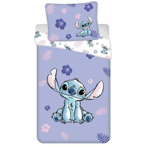 Parure de lit 140x200 cm Lilo et Stitch, taie d'oreiller violette 70x90 cm JF 02 (1/5)