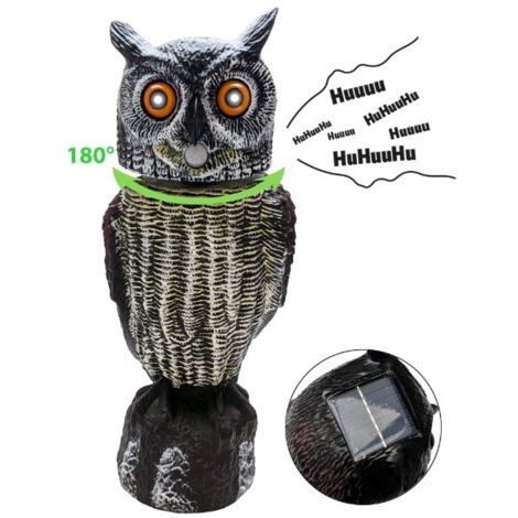 Épouvantail Solaire Pour Oiseaux Et Animaux - Imperméable IP55, Sons Variés, Automatique - Pour Jardin, Potager, Verger