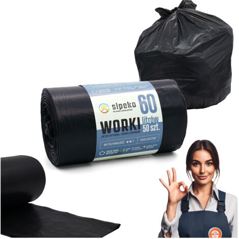 Sac poubelle PEBD noir 100l extra fort - Carton de 200 | SAC POUBELLE Sac poubelle PEBD noir 100l extra fort - Carton de 200 | SAC POUBELLE