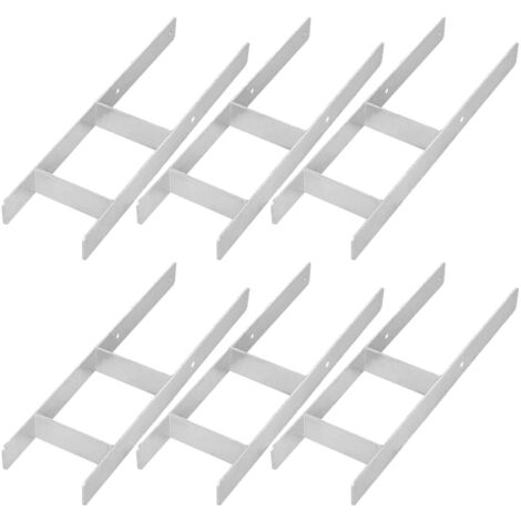 Base de colonne en H KOTARBAU® pour montage mural, support, ancrage en acier galvanisé, 160 mm, lot de 6 (1/5)
