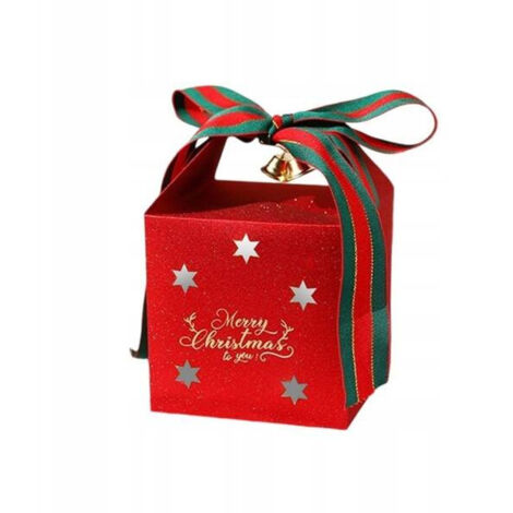 Sac décoratif de Noël ECARLA 10x10x10cm OPO39 (1/5)