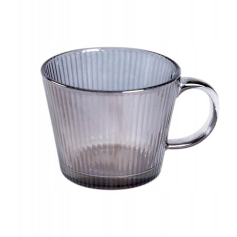 Tasse rainurée ECARLA grand format 380 ml Graphite SZK177 (1/5)