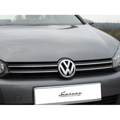 VW GOLF VI Mk6 - Garniture de calandre chromée Tuning (1/5)