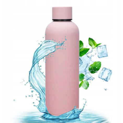 Bouteille d'eau isotherme ECARLA en acier inoxydable 500 ml, rose poudré BD46R (1/4)