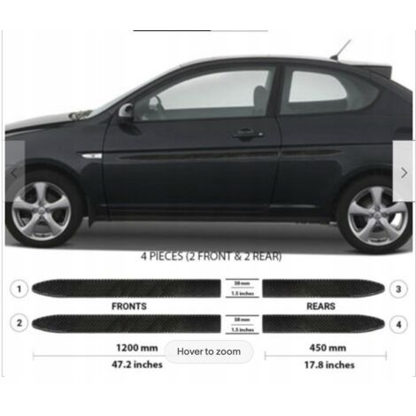 Garnitures de portes latérales noires Hyundai ACCENT 06-11 (1/5)