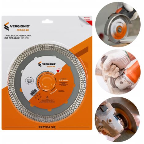Disque diamanté pour céramique, grès, coupe 125 mm VERGIONIC