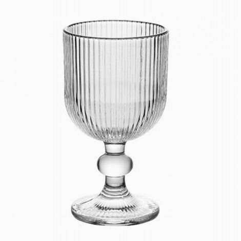 Tasse cannelée ECARLA, verre pour café et desserts, 255 ml, avec pied, SZK160 (1/2)