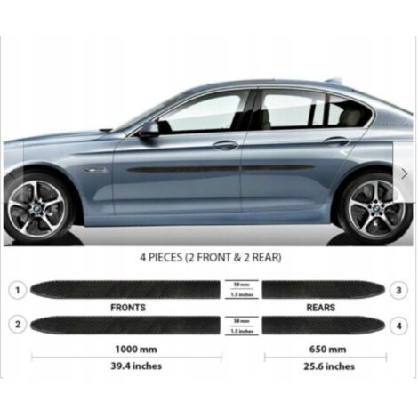 Garnitures de portes latérales noires pour BMW 5 2010-2016 (1/5)