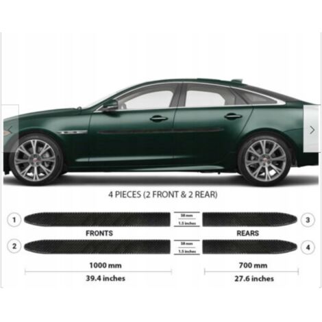 Garnitures de portes latérales noires pour Jaguar XJ 2010+ (1/5)