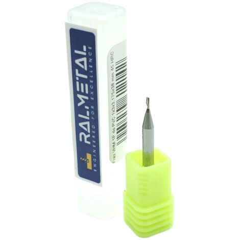 Fraise à bois PVC VHM à 1 hélice 1 x 3 x 3,175 x 38 mm (1/3)