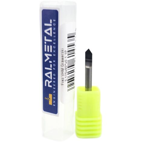 Fraise à graver en carbure monobloc 3,175 x 90° x 0,1 mm 1P (1/5)