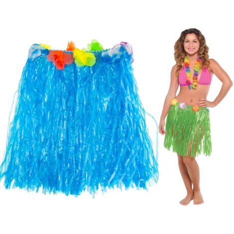 Jupe Tahitienne Enfant Jupe Hula Beistle Extra Large - Papier Ignifuge - Taille élastique - Thème Hawaïen Déguisement Luau Plage