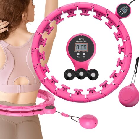 Silencomfort Hula Hoop Fitness, Calme Cerceau Houla Hop, Minceur Intelligent Hoola Hoop, avec Smart Compteur, 16 Segments, pour Débutants, Adulte Perte de Poids
