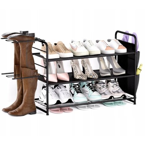 SUPPORT DE MEUBLE À CHAUSSURES Organisateur de garde-robe en métal à 3 niveaux (1/5)