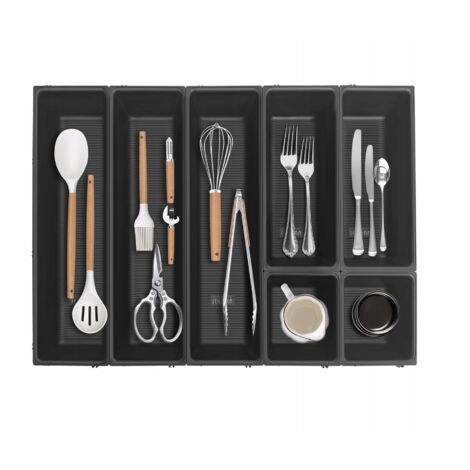 ORGANISATEUR DE TIROIR pour couverts, réglable, conception modulaire, insert (1/5)