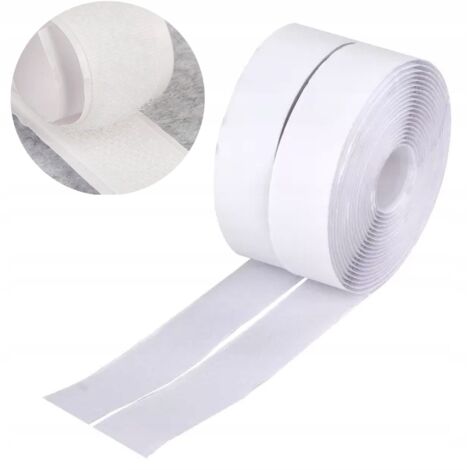 Ruban Velcro adhésif 2,5 cm - 2 rouleaux x 25 m Blanc