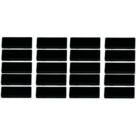 Lot de 20 cache-trous d'évacuation d'eau pour fenêtres, noirs