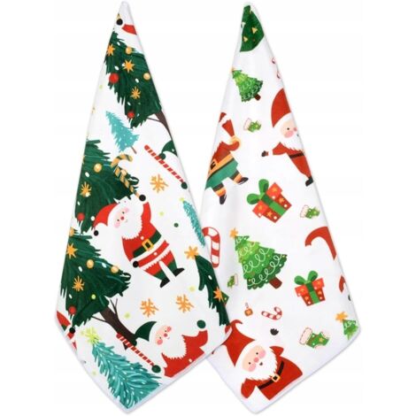 Lot de 2 torchons de cuisine de Noël - Super absorbants, 37 x 57 cm (1/5)