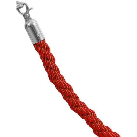 Bordure tressée rouge - boucle chromée (1/3)
