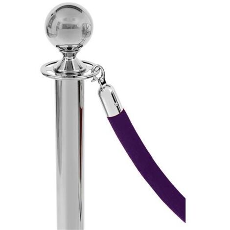 Bordure en velours violet - boucle chromée (1/2)