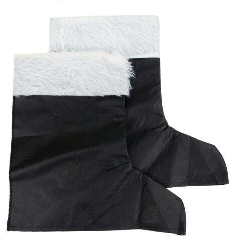 NICEYEA Jambières longues et manches moelleuses en fausse fourrure pour femme, couvre-bottes souples, chaussettes chaudes en fourrure, carnaval, cosplay, Noël, Halloween, Jambières marron, taille
