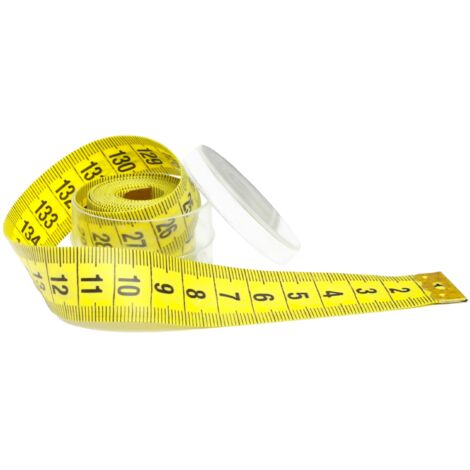 Mètre ruban de tailleur double face dans son étui, 150 cm (1/4)