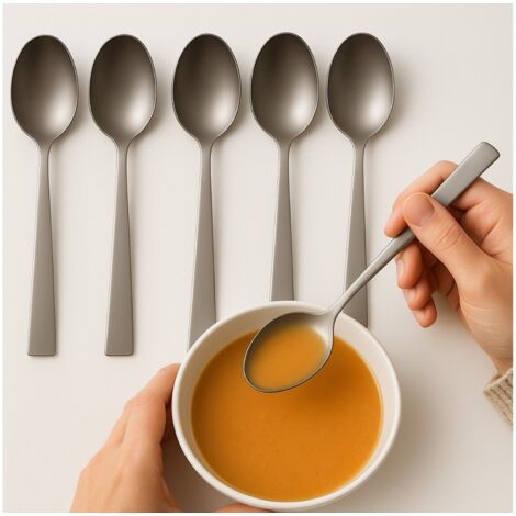 Lot De 6 Cuillères à Soupe Céramique Colorées IMIKEYA - Cuillères à Riz Et Service